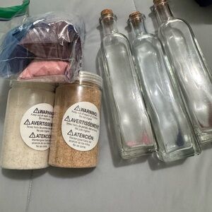 Glass Bottles with sand